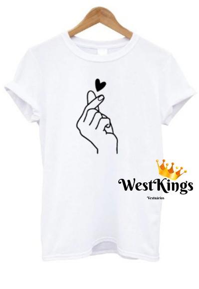 Camiseta Mini Coração Coreano Unissex