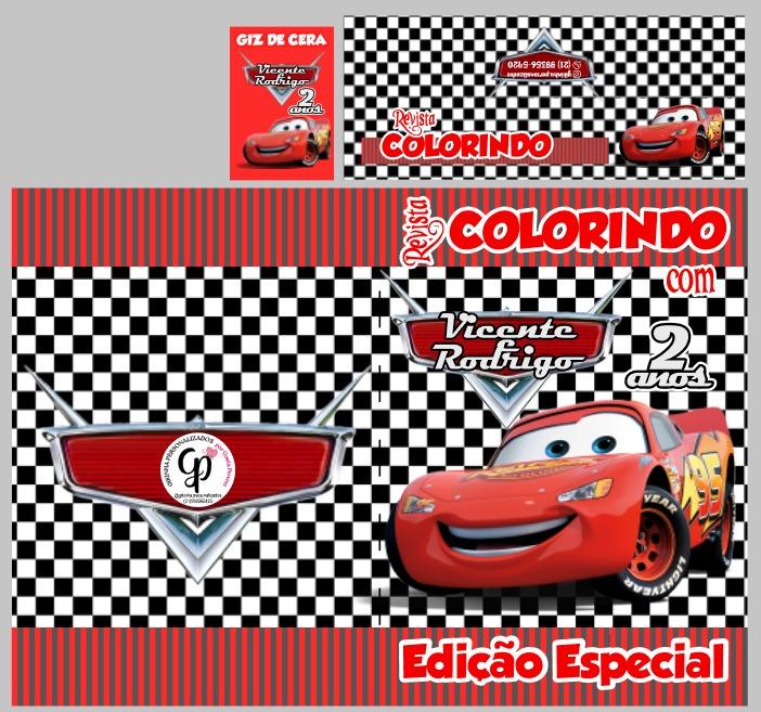 Colorindo com CARROS + Mini Giz de Cera Kit Diversão - Cópia