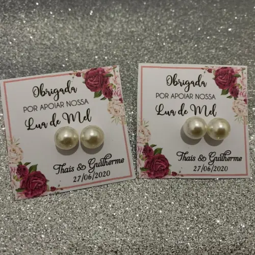 Lembrancinha Brinco + Card Data Especial Personalizado