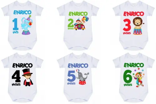 Body Infantil Mesversário Bebê Circo Outros Temas