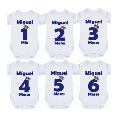 Body Mesversario Bebê Principe Outros Temas