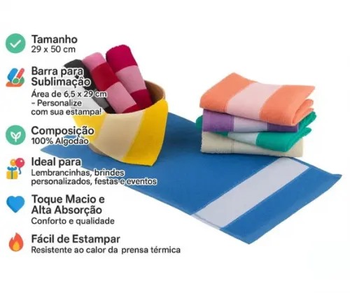 Toalha com Sua Marca Personalizada