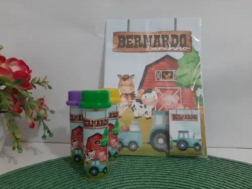 Colorindo com Fazendinha + Giz + Bolinha de Sabão