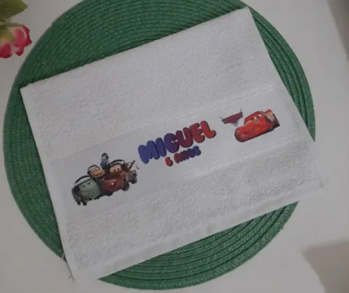 Toalha Infantil Carros Personalizada e Outros Temas