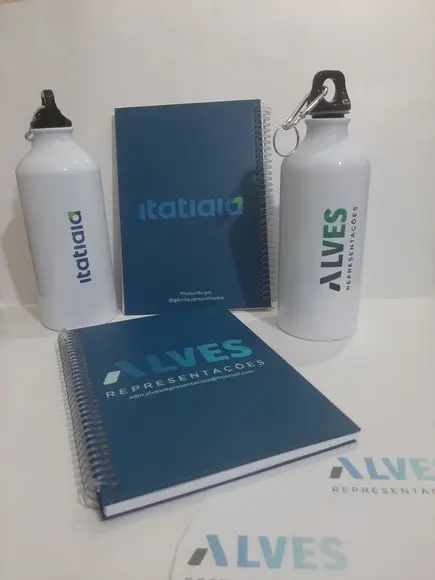 Kit Bloco Personalizado + Squeeze com Sua Marca