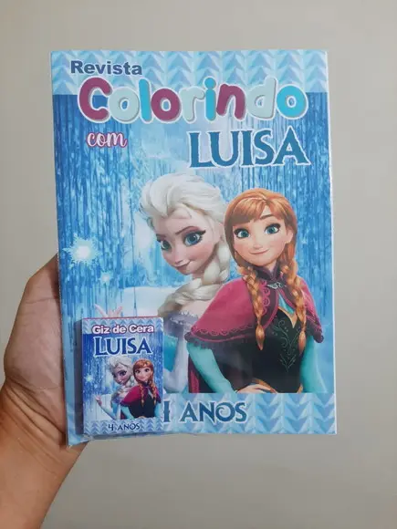 Brinde para Festa Frozen + Giz de Cera + Lapela