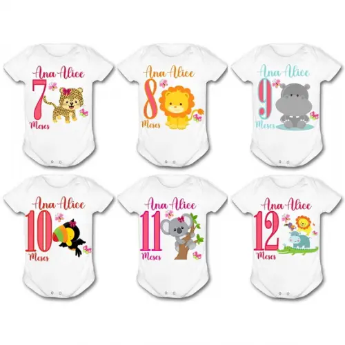 Body Bebê Safari Personalizado