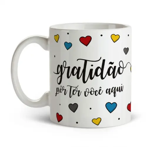 Caneca Personalizada Gratidão ou Outros Temas