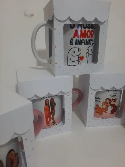 Caneca Rosa Coração Personalizada Porcelana , Foto, Tema