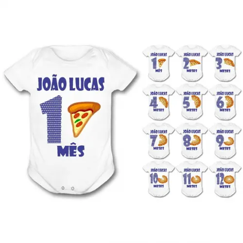 Kit Mesversario 12 Unidades Bebê Qualquer Tema