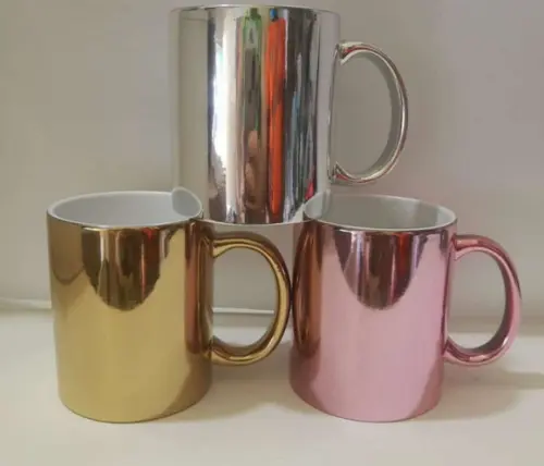 Caneca Cromada Personalizada Sua Arte
