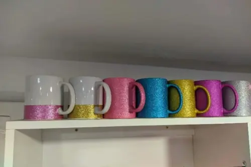Caneca Glitter Personalizada Porcelana Qualquer Tema