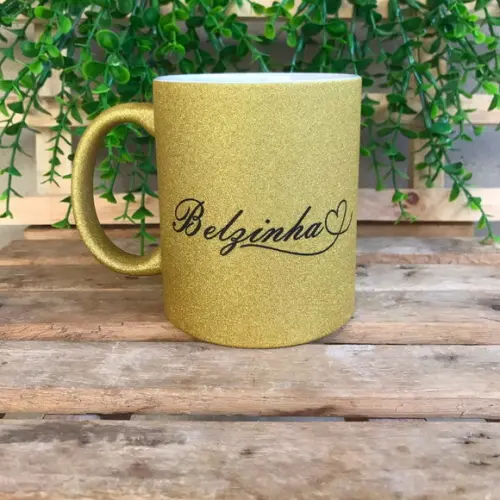 Caneca Importada Glitter Sua Logo Arte Tema