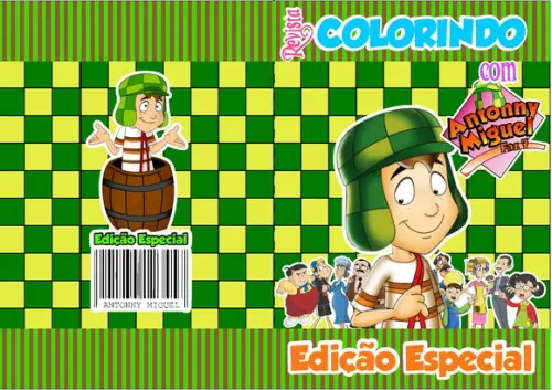Revistinha Chaves para Colorir + mini giz de cera