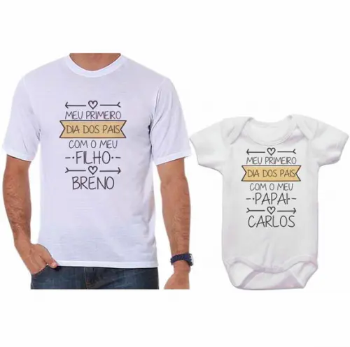 Camiseta Tal Pai Tal Filha(o) + Body ou Camisa