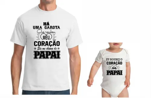 Camiseta + Body Personalizado Qualquer Tema