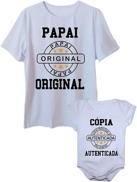 Camiseta + Body Bebê Personalizado