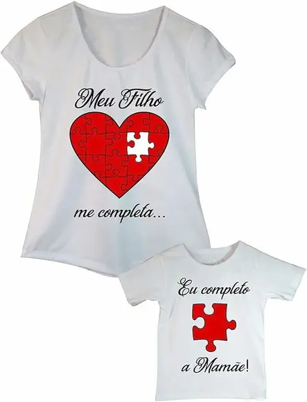 Camiseta + Body Bebê Qualquer Tema