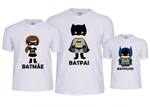 Camiseta Batman Cute Kit Personalizado e Pôster de Brinde