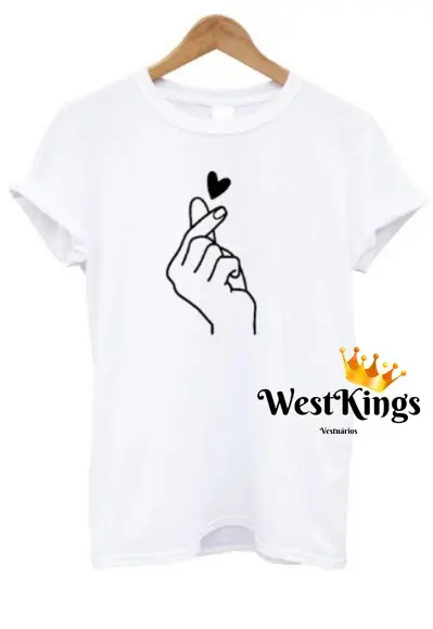 Camiseta Mini Coração Coreano Unissex