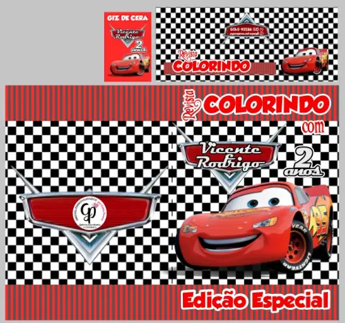 Colorindo com CARROS + Mini Giz de Cera Kit Diversão - Cópia