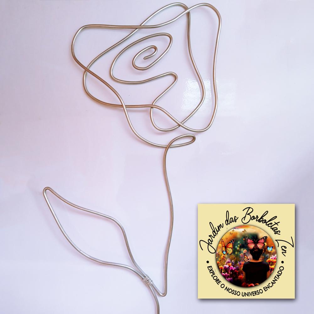 Escultura de Parede Rosa Decoração Floral