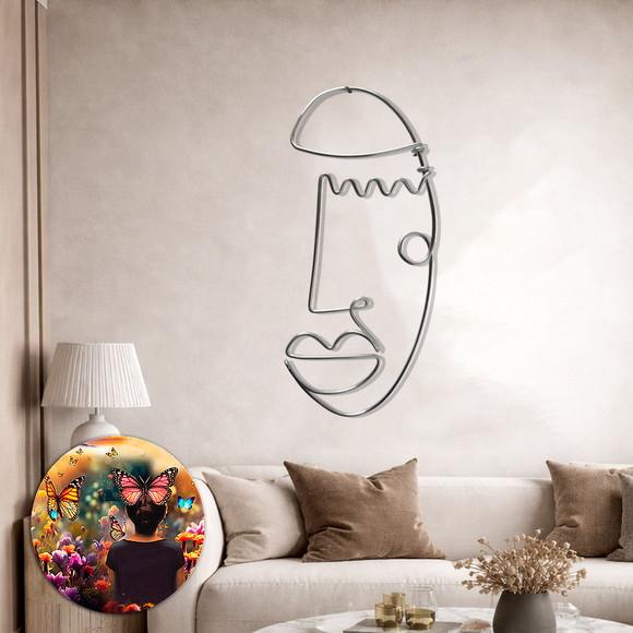 Escultura de Arame Rosto Arte Moderna Caricatura Decoração