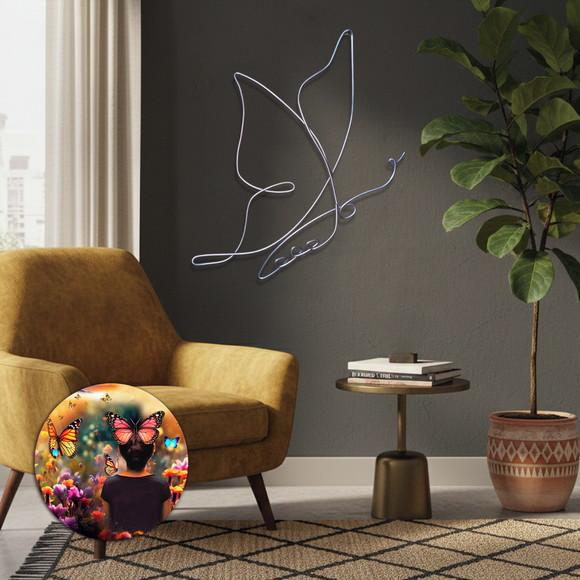 Escultura de Parede Borboleta Arte Decoração Ambiente Sofistica