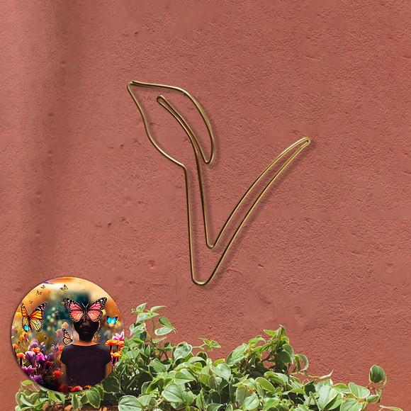 Escultura de Parede Folha Decoração Eco