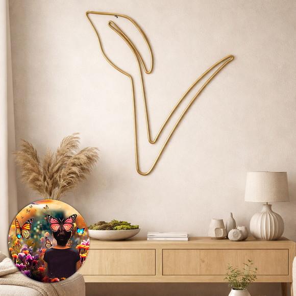 Escultura de Parede Folha Decoração Eco