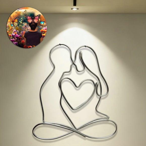 Escultura de Parede Casal Yoga Zen Decoração de Ambientes