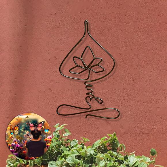 Escultura de Parede Yoga Zen Móbile Decoração de Ambiente