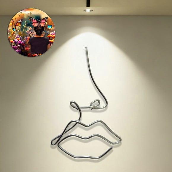 Escultura em Arame Silhueta Decoração Parede Sala e Quarto
