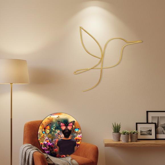 Pássaro Bem Te Vi Escultura em Arame Decoração de Ambientes