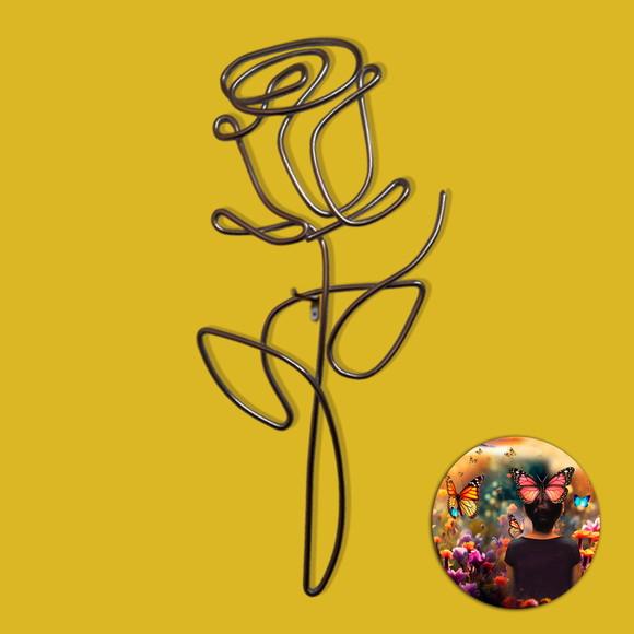 Escultura Botão de Rosa Decoração Floral