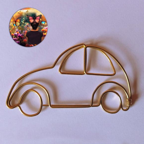 Escultura de Parede Carro Fusca Decora Ambiente Sala Quarto