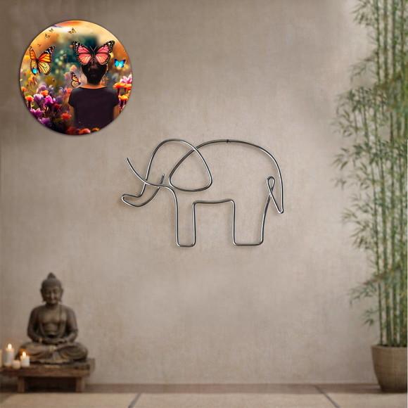 Escultura de Parede Elefante Ganesha