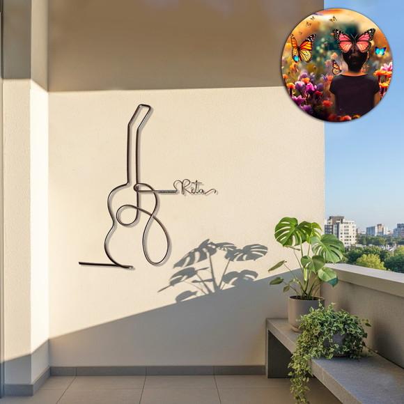 Escultura de Parede Violão Personalizado