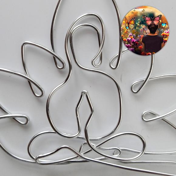 Escultura de Parede Yoga  Arte Decorativa Zen