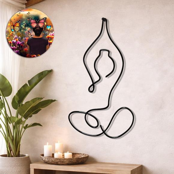 Escultura em Arame Yoga  Zen Arte Decorativa