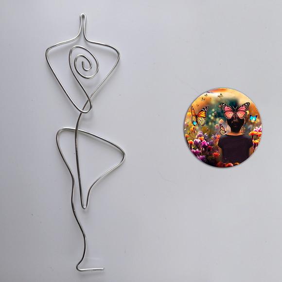 Escultura de Parede Yoga  Arte Decorativa