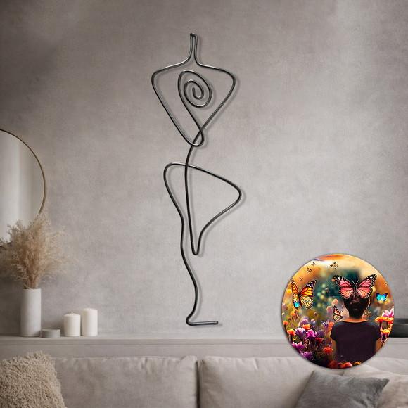 Escultura de Parede Yoga  Arte Decorativa