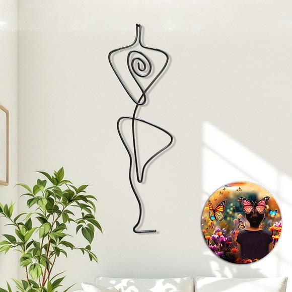 Escultura de Parede Yoga  Arte Decorativa