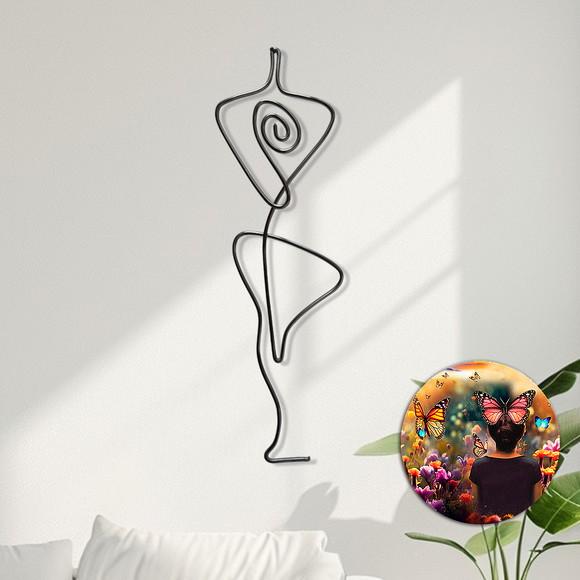 Escultura de Parede Yoga  Arte Decorativa