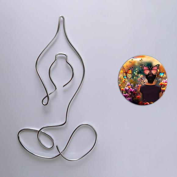 Escultura em Arame Yoga  Zen Arte Decorativa