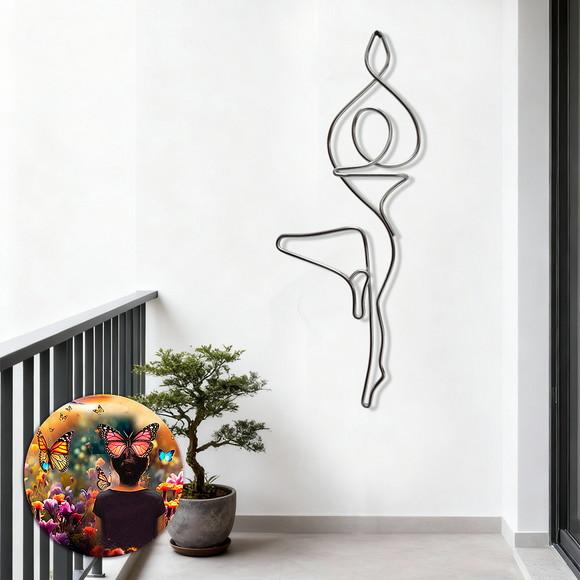 Escultura em Arame Yoga  Arte Decorativa