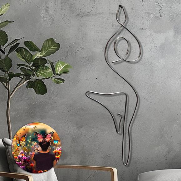 Escultura em Arame Yoga  Zen Arte Decorativa