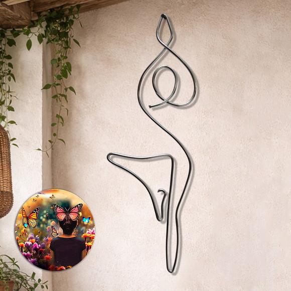 Escultura em Arame Yoga  Zen Arte Decorativa