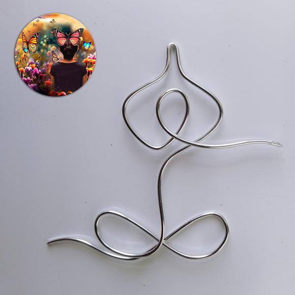 Escultura Yoga em Arame Arte Decorativa