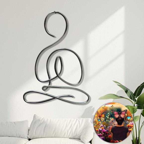 Escultura Yoga Arte Minimalista para Ambiente Zen